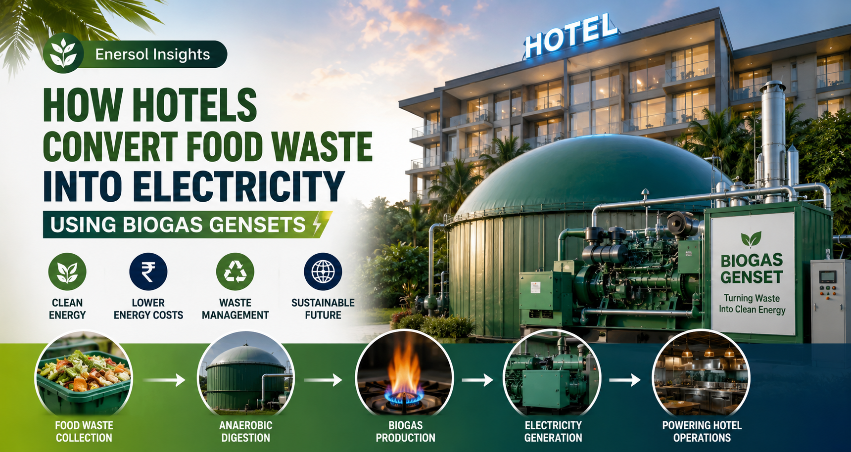 Hotel Food Waste Biogas Genset Electricity