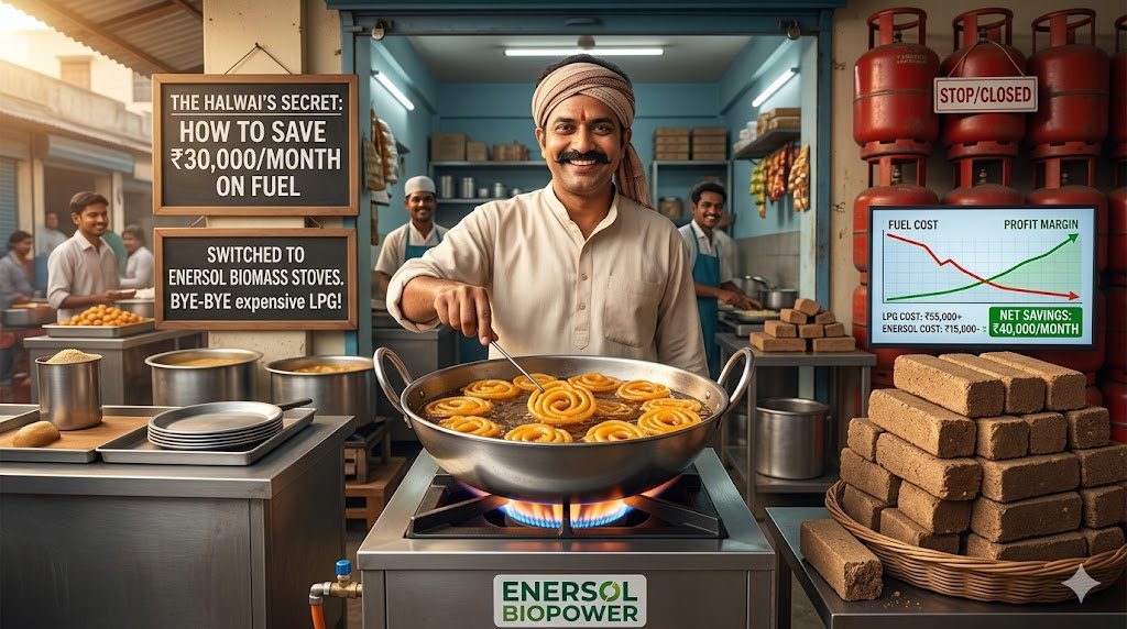 The Halwai's Secret: Save ₹30,000/Month on Fuel with Biomass Stove