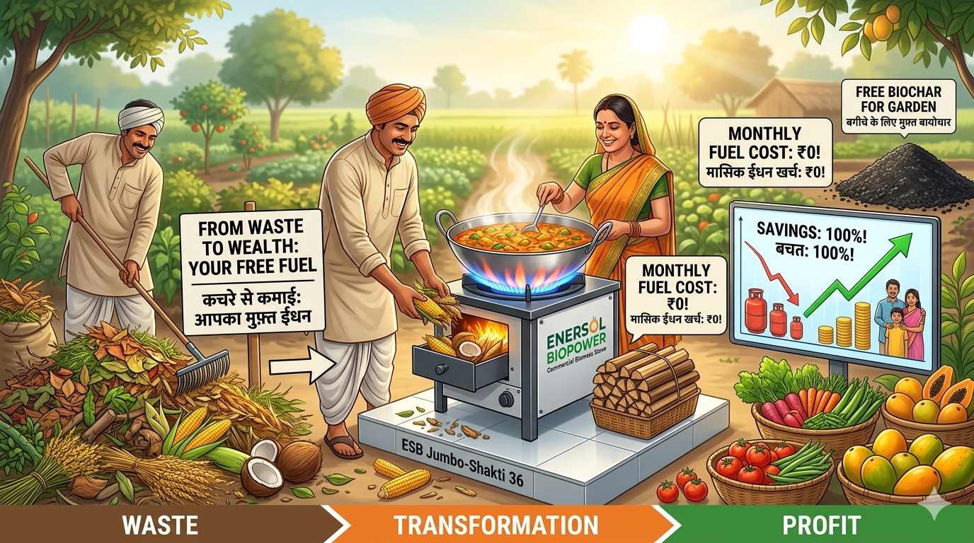 Turn Garden and Farm Waste into Free Cooking Fuel with Biomass Stove